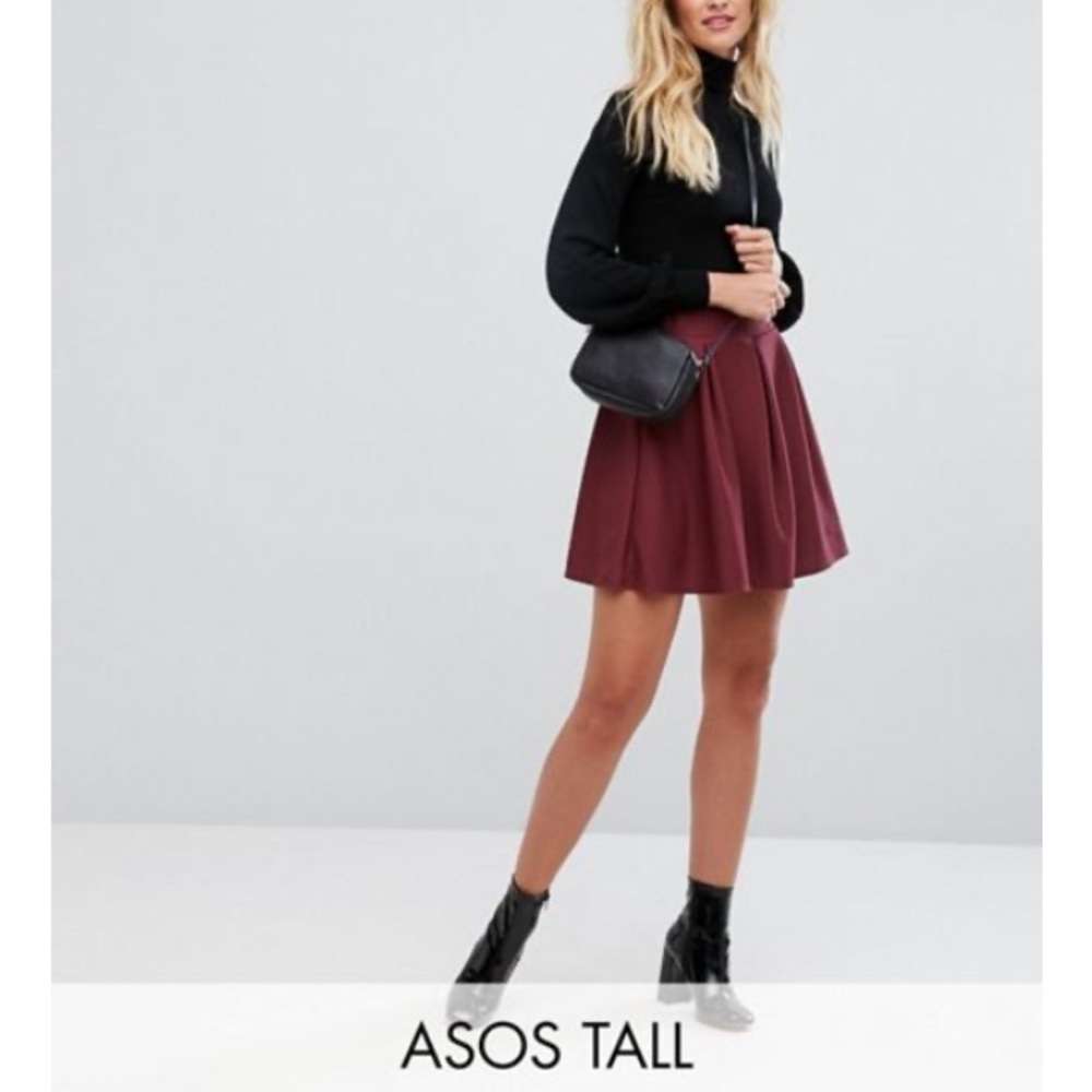 Burgundy Circle Skirt NWOT